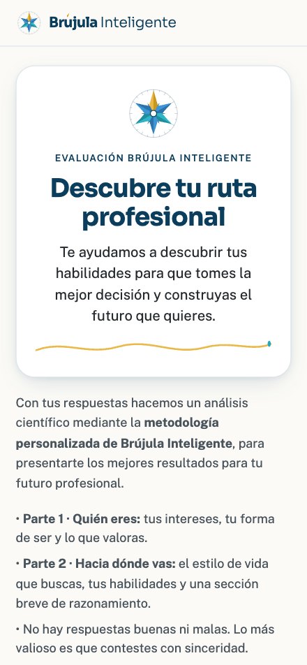 Pantalla de bienvenida de la app